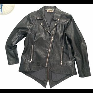 Michael Kors faux leather moto jacket size 12